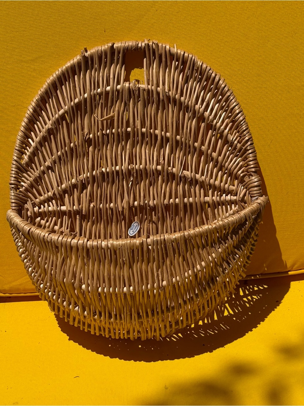 Round Woven Rattan Wall Basket - Natural10” x 4”